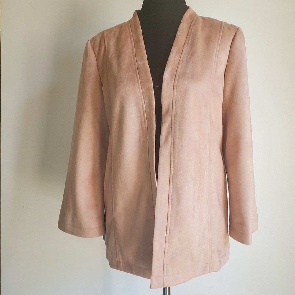 Pink Faux Suede Jacket